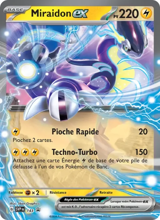 Carte Pokémon Miraidon-ex 143 Sans Rareté SVP Black Star Promos