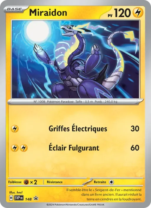 Carte Pokémon Miraidon 148 Sans Rareté SVP Black Star Promos