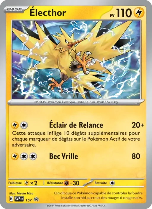 Carte Pokémon Électhor 157 Sans Rareté SVP Black Star Promos