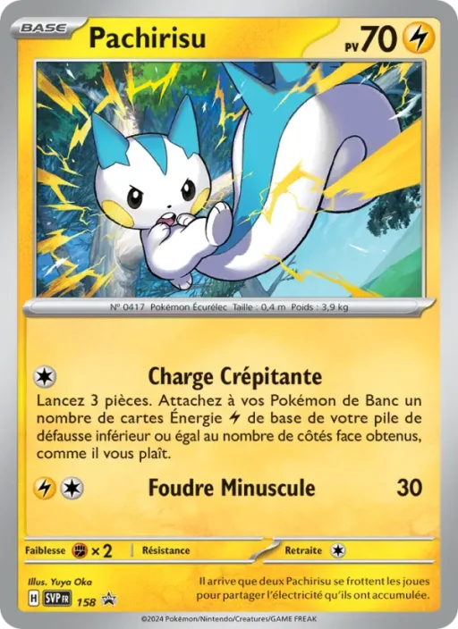 Carte Pokémon Pachirisu 158 Sans Rareté SVP Black Star Promos