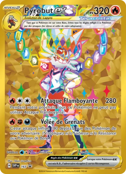 Carte Pokémon Pyrobut-ex 163 Sans Rareté SVP Black Star Promos