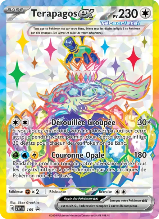 Carte Pokémon Terapagos-ex 165 Sans Rareté SVP Black Star Promos