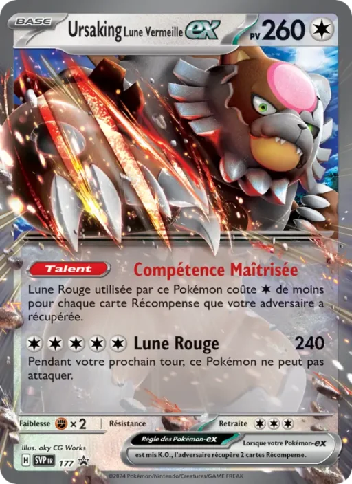 Carte Pokémon Ursaking Lune Vermeille-ex 177 Sans Rareté SVP Black Star Promos