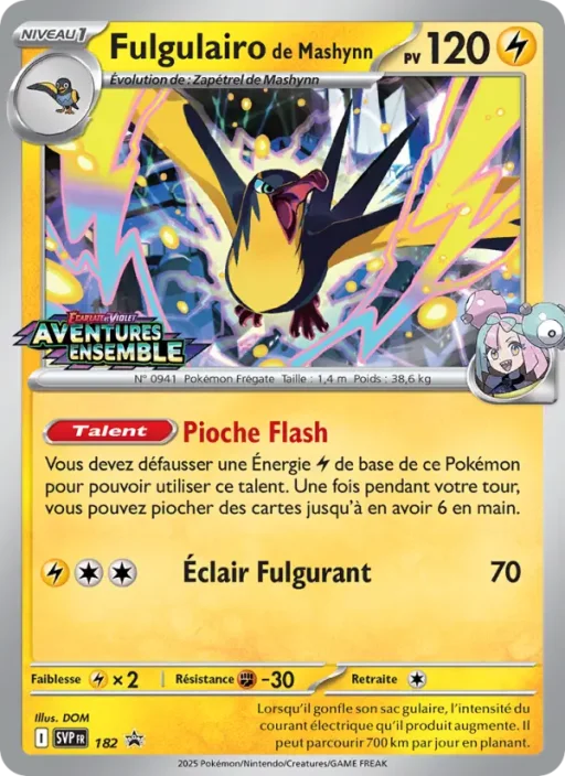 Carte Pokémon Fulgulairo de Mashynn 182 Sans Rareté SVP Black Star Promos
