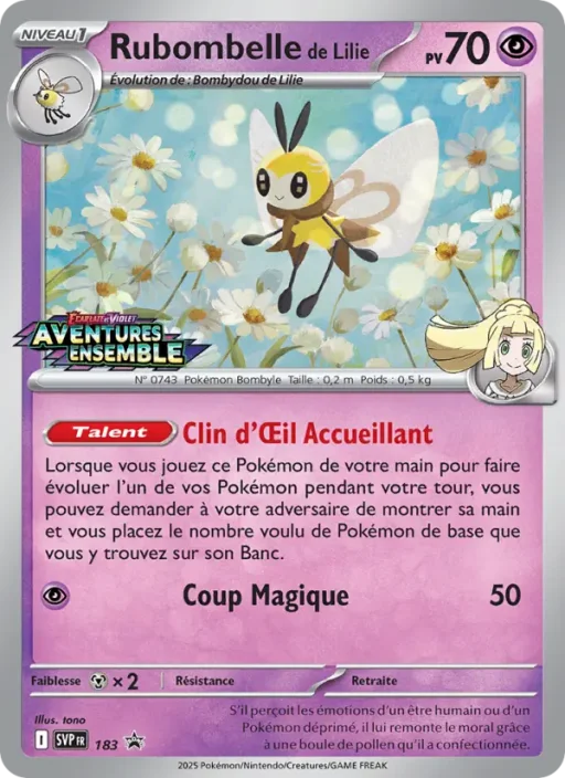 Carte Pokémon Rubombelle de Lilie 183 Sans Rareté SVP Black Star Promos