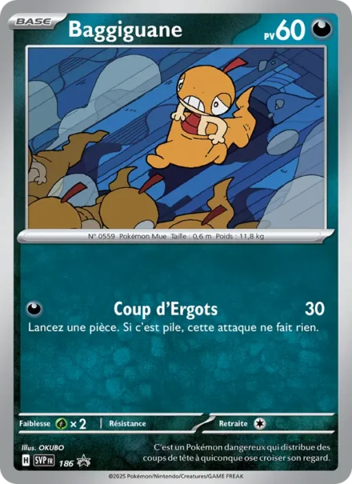Carte Pokémon Baggiguane 186 Sans Rareté SVP Black Star Promos