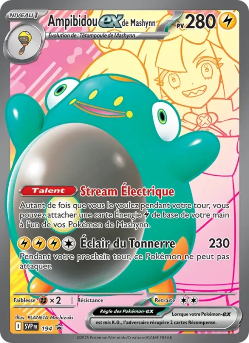 Carte Pokémon Ampibidou-ex de Mashynn 194 Sans Rareté SVP Black Star Promos