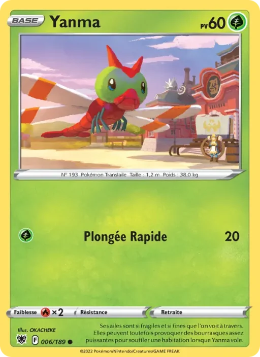 Carte Pokémon Yanma 006/189 Commune Astres Radieux