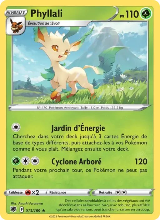 Carte Pokémon Phyllali 013/189 Rare Astres Radieux
