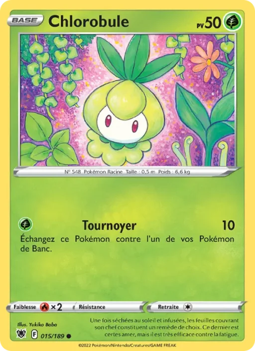 Carte Pokémon Chlorobule 015/189 Commune Astres Radieux