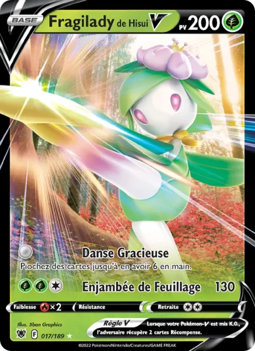 Carte Pokémon Fragilady de Hisui V 017/189 Holo Rare V Astres Radieux