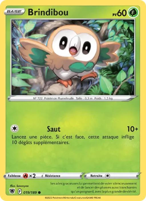 Carte Pokémon Brindibou 019/189 Commune Astres Radieux