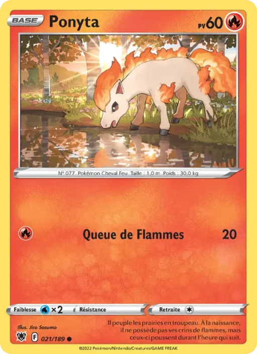 Carte Pokémon Ponyta 021/189 Commune Astres Radieux