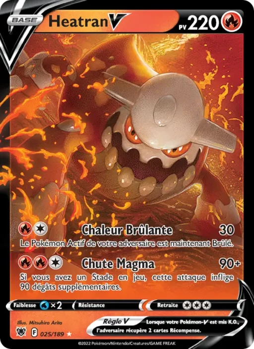 Carte Pokémon Heatran V 025/189 Holo Rare V Astres Radieux