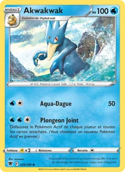 Carte Pokemon Akwakwak #029