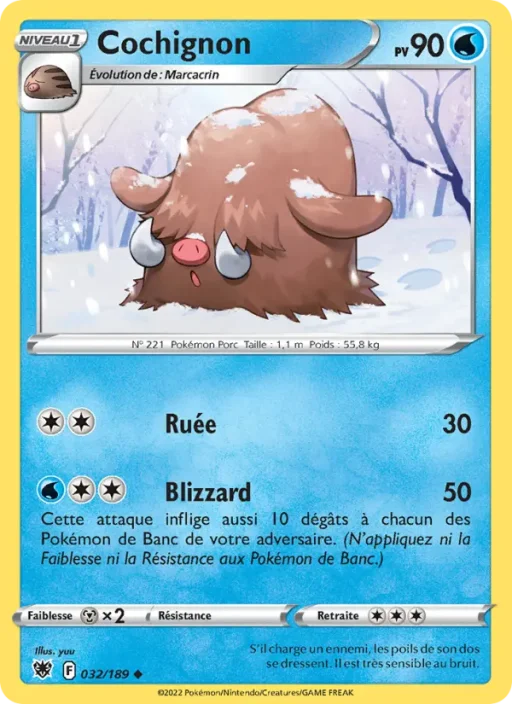 Carte Pokémon Cochignon 032/189 Peu Commune Astres Radieux