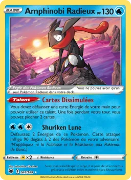 Carte Pokemon Amphinobi Radieux #046