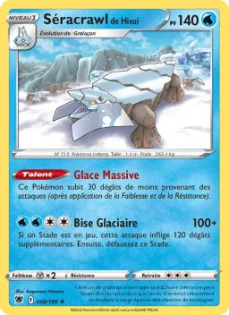 Carte Pokemon Séracrawl de Hisui #048