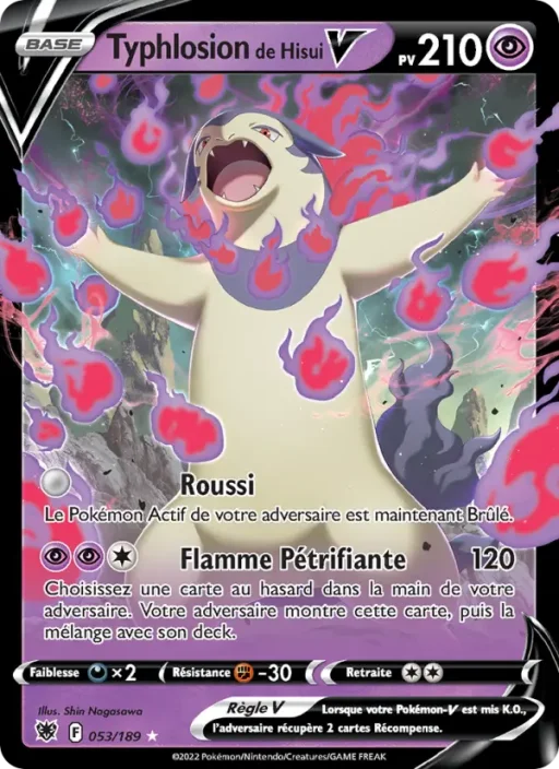 Carte Pokémon Typhlosion de Hisui V 053/189 Holo Rare V Astres Radieux