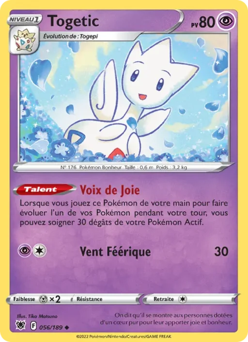 Carte Pokémon Togetic 056/189 Peu Commune Astres Radieux