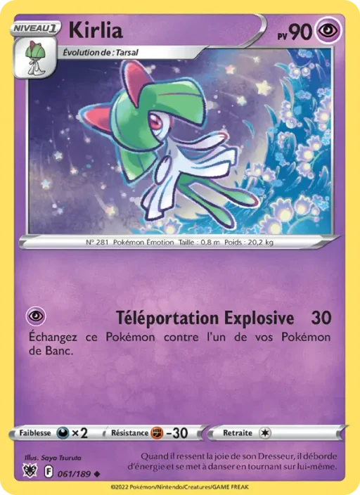 Carte Pokémon Kirlia 061/189 Peu Commune Astres Radieux
