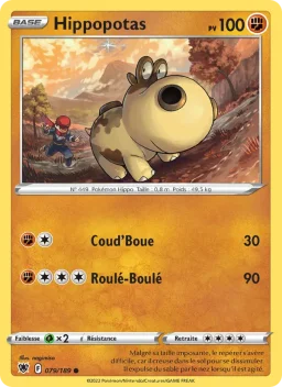 Carte Pokemon Hippopotas #079