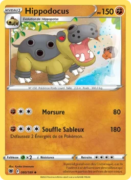 Carte Pokemon Hippodocus #080