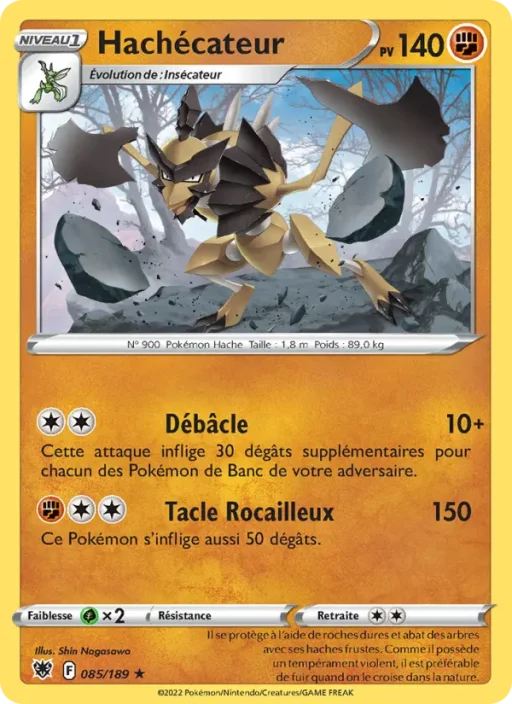 Carte Pokémon Hachécateur 085/189 Rare Astres Radieux