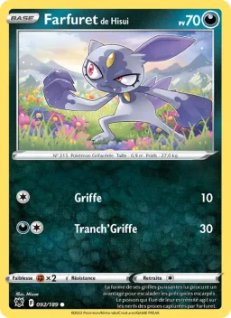 Carte Pokemon Farfuret de Hisui #092