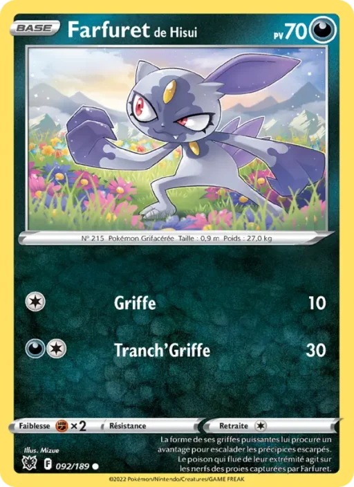 Carte Pokémon Farfuret de Hisui 092/189 Commune Astres Radieux