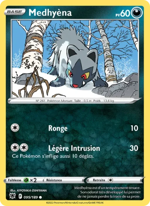 Carte Pokémon Medhyèna 095/189 Commune Astres Radieux
