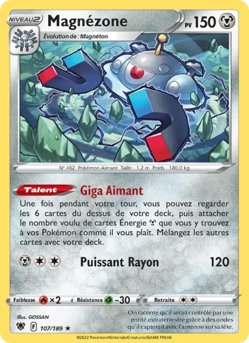 Carte Pokémon Magnézone 107/189 Holo Rare Astres Radieux