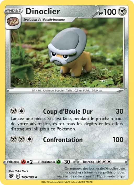 Carte Pokémon Dinoclier 109/189 Peu Commune Astres Radieux