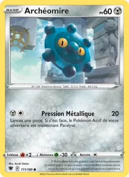 Carte Pokemon Archéomire #111