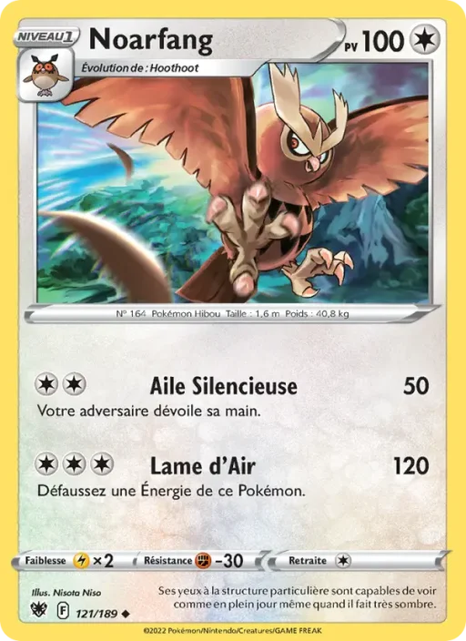 Carte Pokémon Noarfang 121/189 Peu Commune Astres Radieux