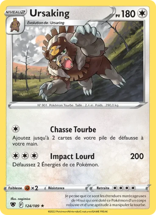 Carte Pokémon Ursaking 124/189 Rare Astres Radieux