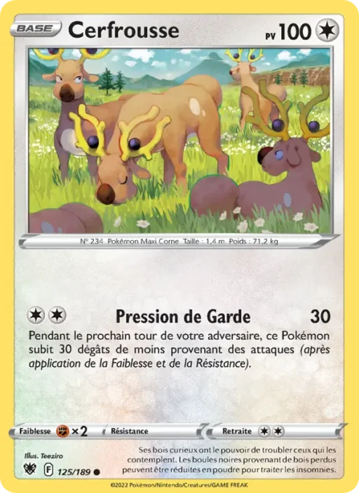 Carte Pokémon Cerfrousse 125/189 Commune Astres Radieux