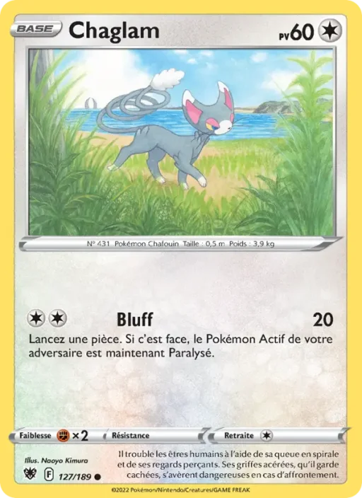 Carte Pokémon Chaglam 127/189 Commune Astres Radieux