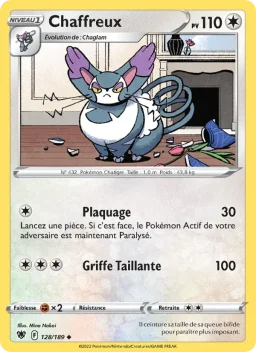Carte Pokemon Chaffreux #128