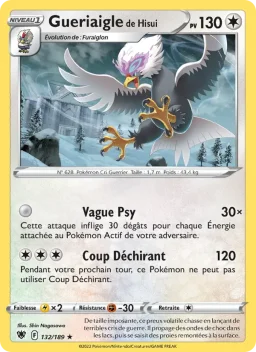 Carte Pokemon Gueriaigle de Hisui #132
