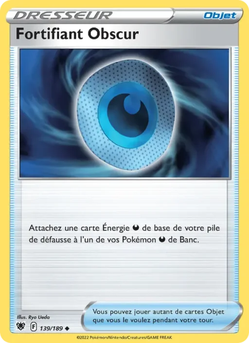 Carte Pokémon Fortifiant Obscur 139/189 Peu Commune Astres Radieux