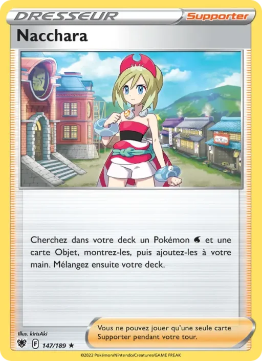 Carte Pokémon Nacchara 147/189 Holo Rare Astres Radieux