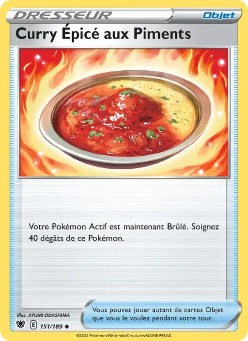 Carte Pokémon Curry Épicé aux Piments 151/189 Peu Commune Astres Radieux