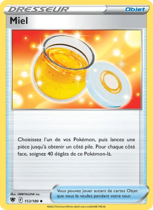 Carte Pokémon Miel 153/189 Peu Commune Astres Radieux