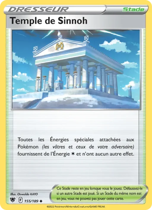 Carte Pokémon Temple de Sinnoh 155/189 Peu Commune Astres Radieux
