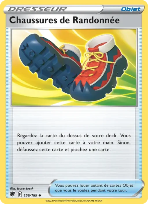 Carte Pokémon Chaussures de Randonnée 156/189 Peu Commune Astres Radieux
