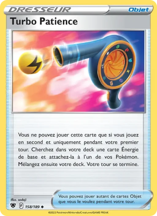 Carte Pokémon Turbo Patience 158/189 Peu Commune Astres Radieux