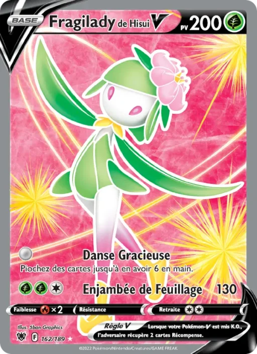 Carte Pokémon Fragilady de Hisui V 162/189 Ultra Rare Astres Radieux