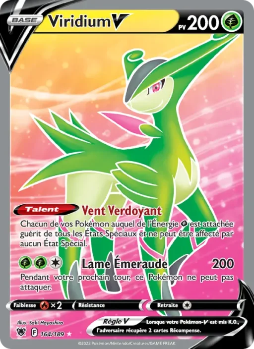 Carte Pokémon Viridium V 164/189 Ultra Rare Astres Radieux