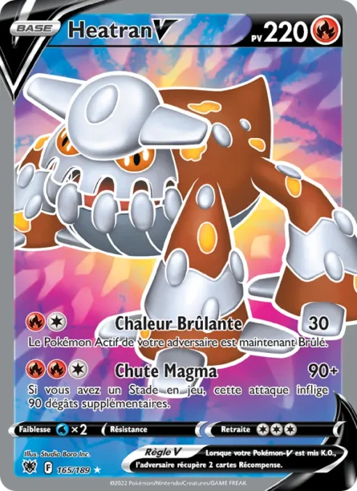 Carte Pokémon Heatran V 165/189 Ultra Rare Astres Radieux